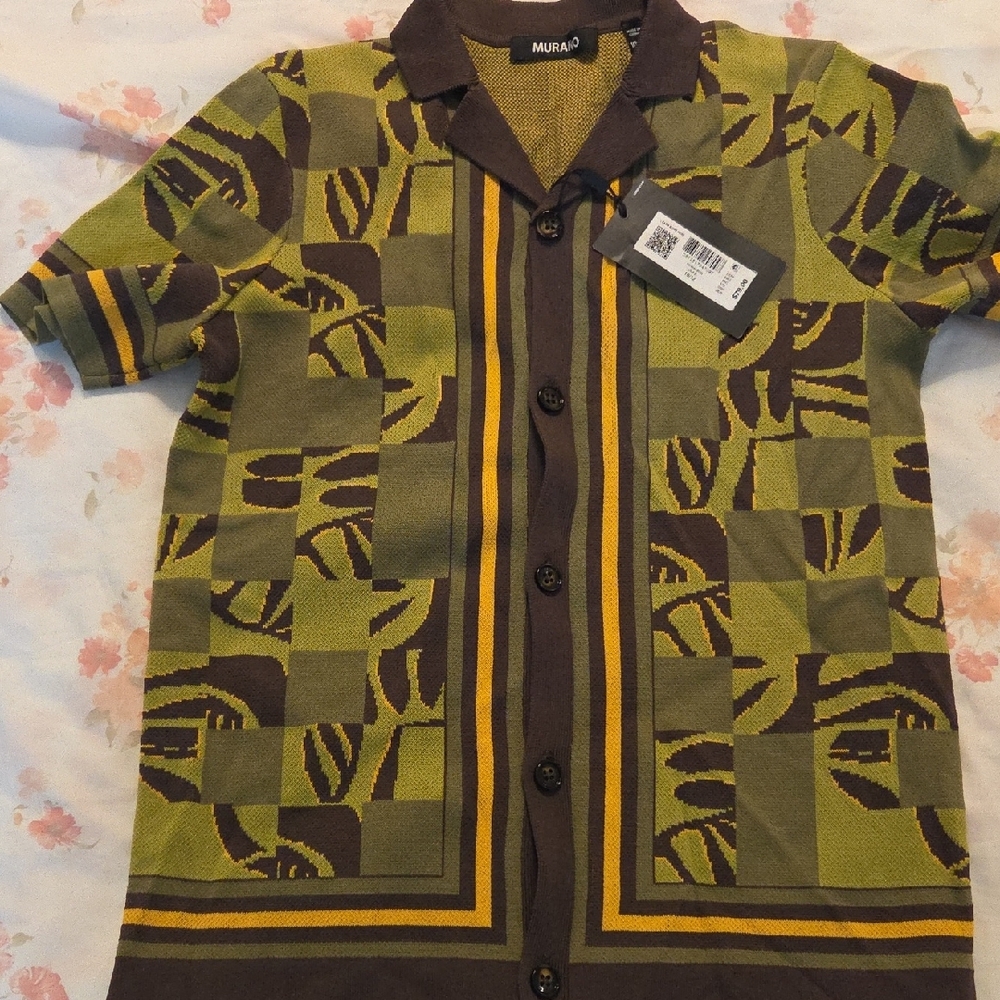 Murano Olive and Chocolate Patterned Knitwear